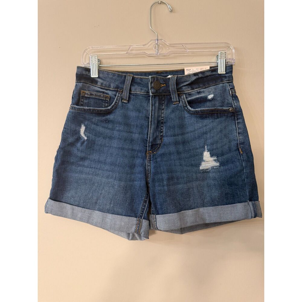 LC Lauren Conrad High Rise Cuffed Jean Shorts. Size 2/Stretch NWT